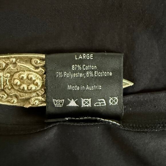 Wolford Ontario Tank Top Size Large 59244 V-neck Black Satin Trim Minimalist - Picture 4 of 5